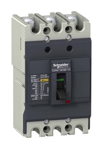 Силовой автомат Schneider Electric Easypact EZC 100, TM-D, 15кА, 3P, 25А