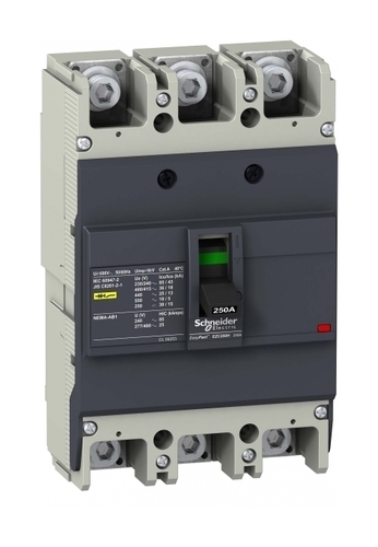 Силовой автомат Schneider Electric Easypact EZC 250, TM-D, 36кА, 3P, 100А