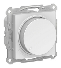 Светорегулятор поворотно-нажимной Systeme Electric ATLASDESIGN, 400 Вт, скрытый монтаж, белый, ATN000123